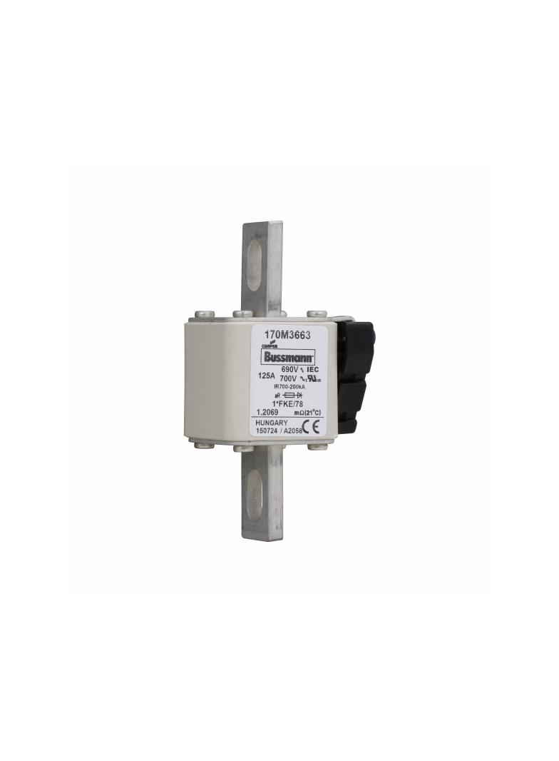 FUSE 125A 690V 1*FKE/78 AR UC Wkładka szybka 125A AC 690V rozmiar 1 45x59x110 mm aR, 170M3663 EATON