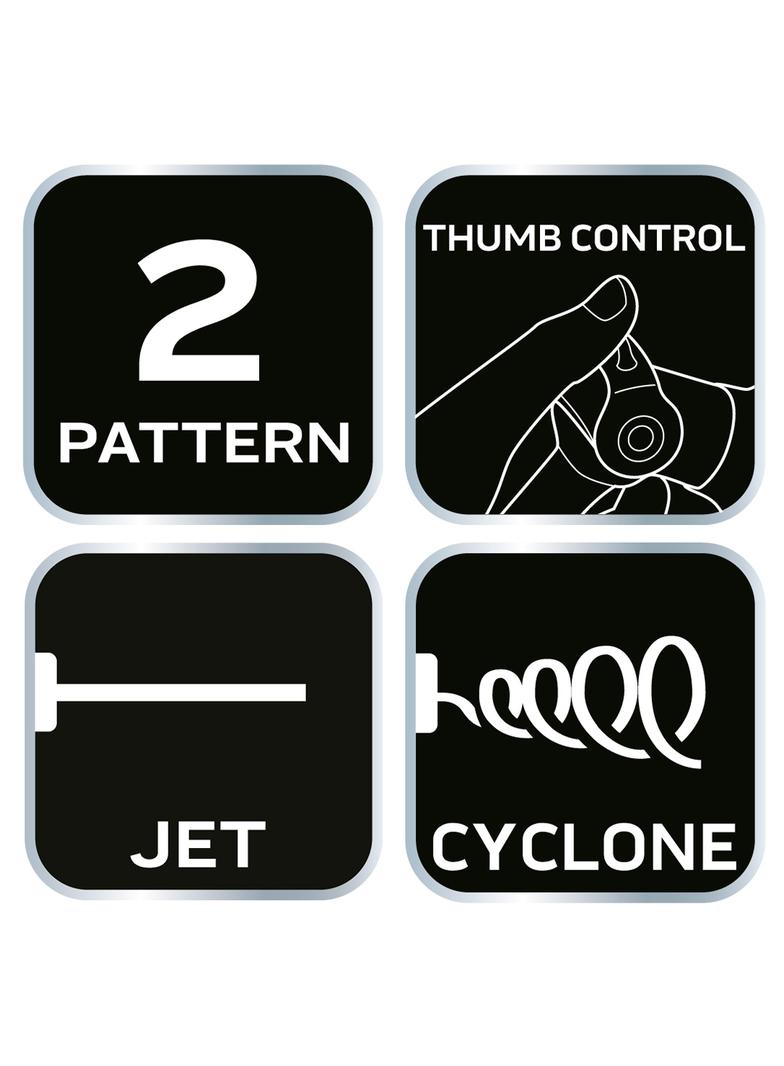 Zraszacz pistoletowy, podkręcony strumień, duży zasięg