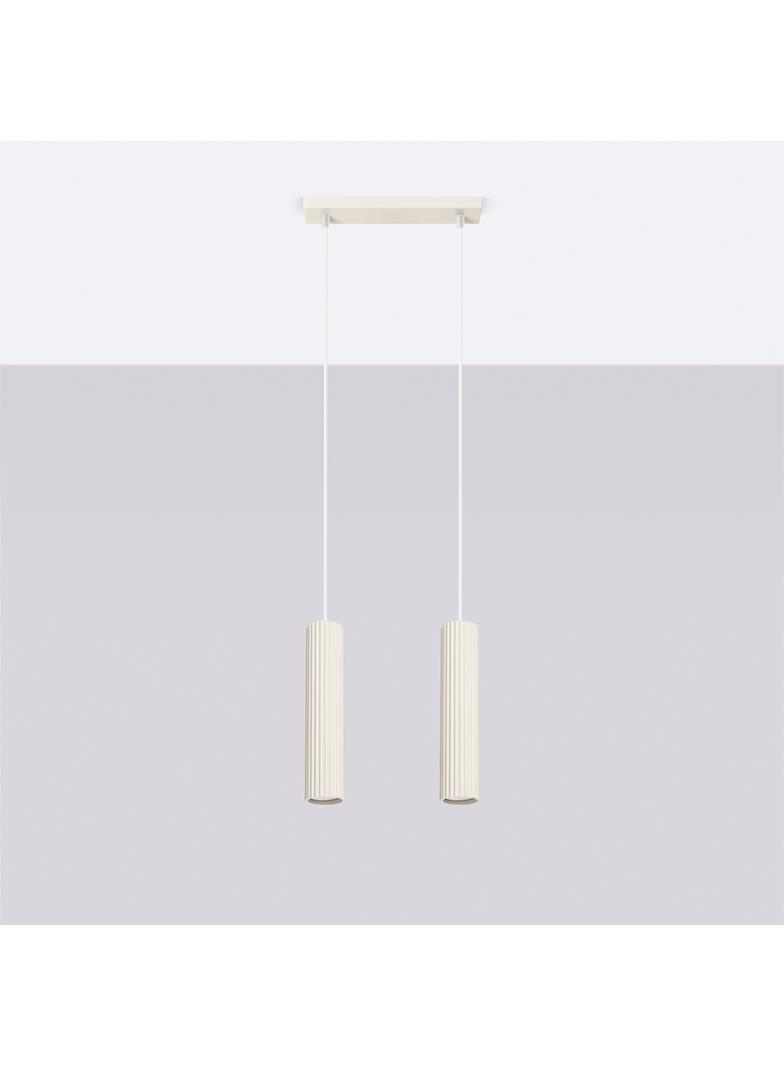 Sollux Lampa wisząca KARBON 2 beżowy SL.1593
