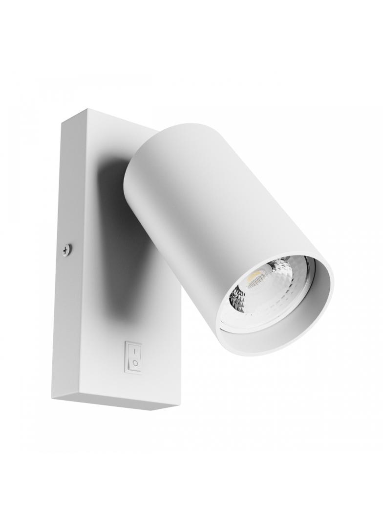 SQUALLA VARIOSA SWITCH GU10 KINKIET 230V IP20 55x100MM BIAŁY OKRĄGŁA