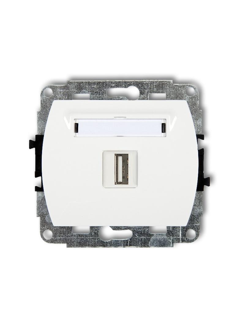 TREND Gniazdo pojedyncze USB A-A 2.0 biały GUSB-1 KARLIK
