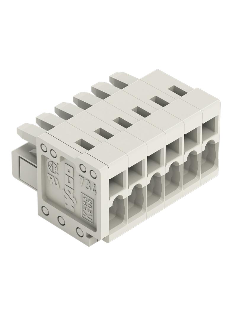 MCS-MINI Classic gniazdo 6-bieg. j-szare raster 3,5 mm /100szt./ WAGO
