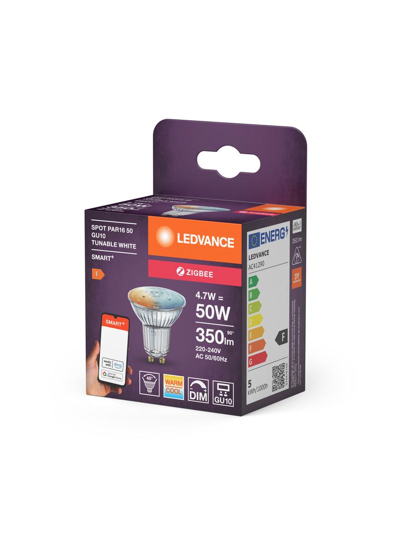 Lampa LED SMART+ ZB Spot PAR16 Glass TW 50 yes 4,9W/ GU10