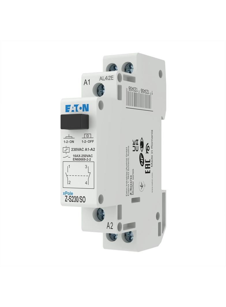 Z-S230/SO Przekaźniki impulsowy bistabilny bez funkcji sygnalizacji diodą LED 16A 230V 1Z 1R 265283 EATON