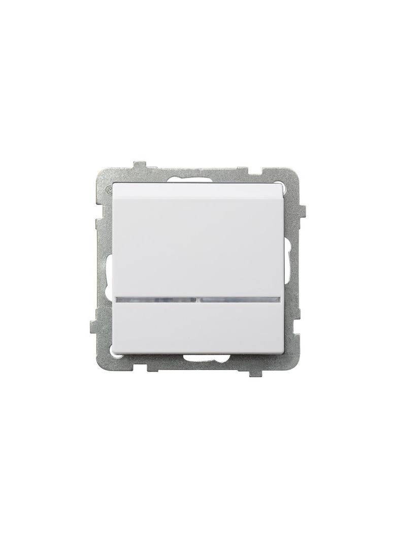 SONATA Łącznik hotelowy z podświetleniem pomarańczowym - kolor biały mat