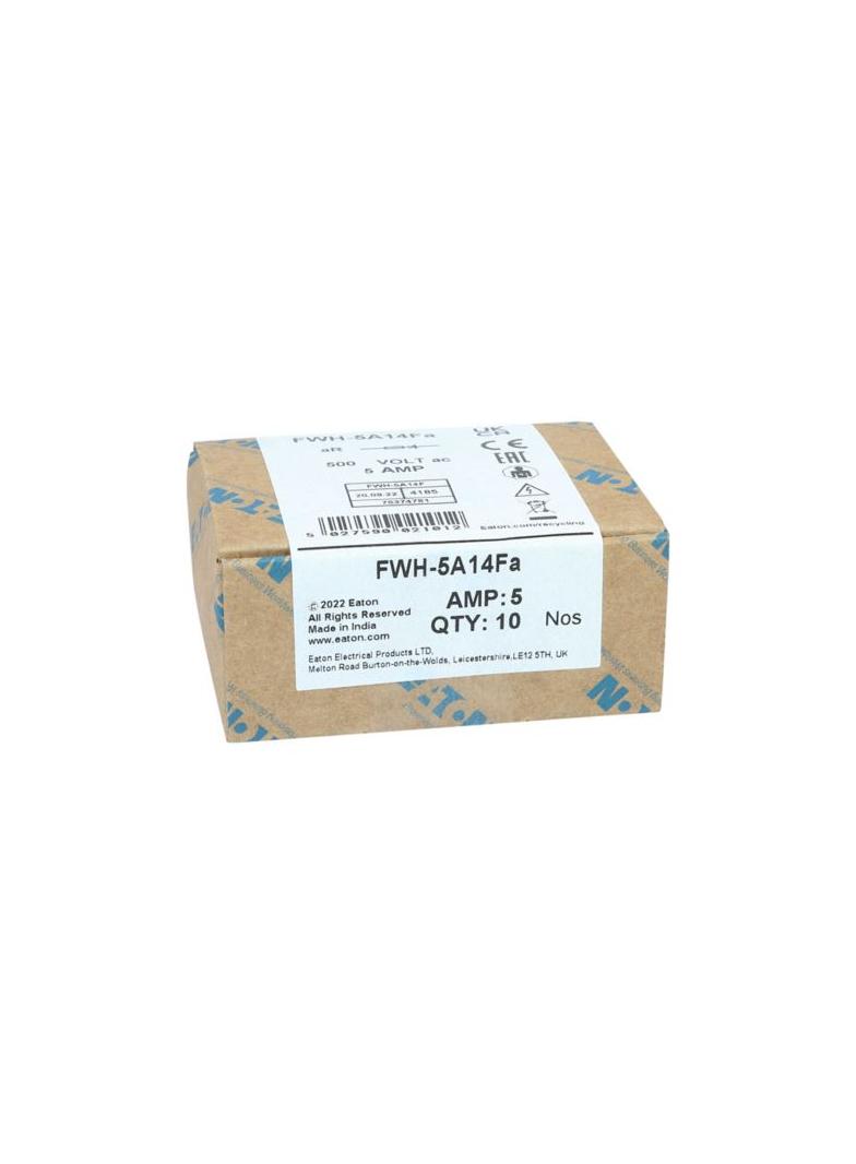 5A 500V AC UL 14x51mm FERRULE FUSE Wkładka szybka 5A AC 500V 14x51 mm aR UL FWH-5A14F EATON