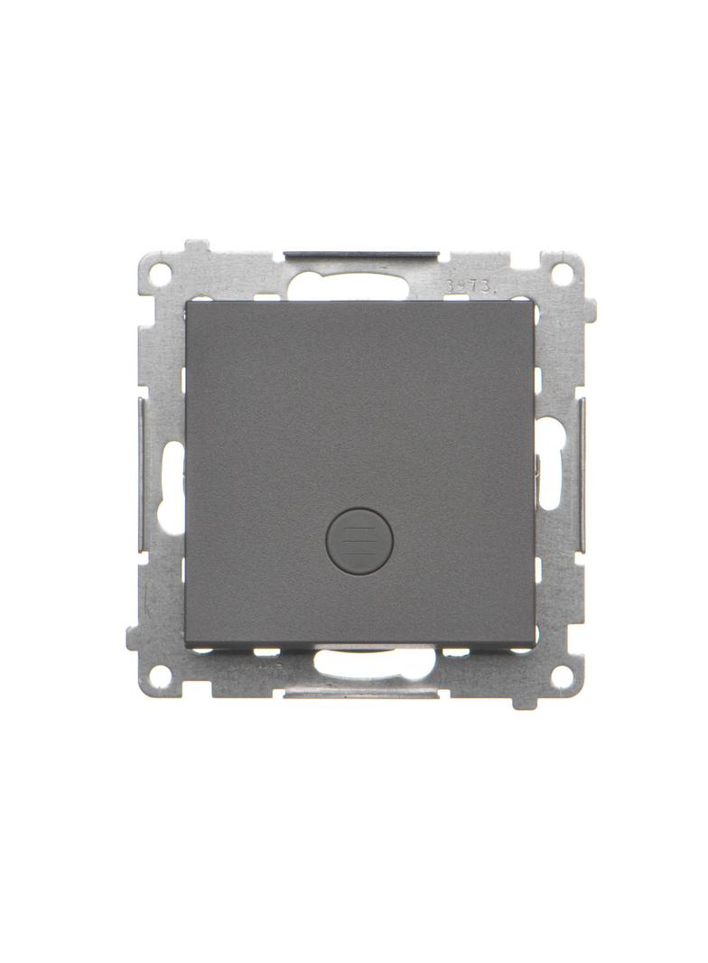 Simon 55 Przycisk zwierny pojedynczy zwierny z podświetleniem LED szybkozłączka Grafitowy mat