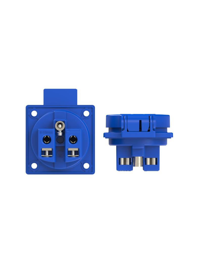 GNIAZDO WTYCZKOWE TABLICOWE 230V Z  BOLCEM  Niebieskie  IP54
