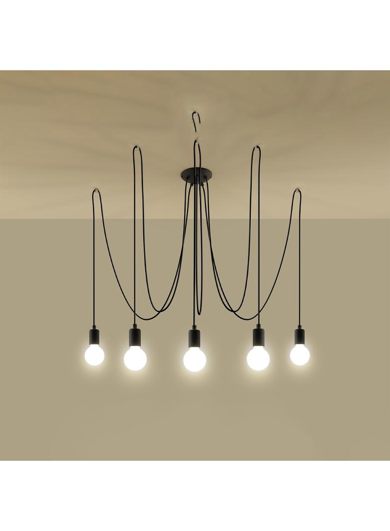 Żyrandol EDISON 5 czarny