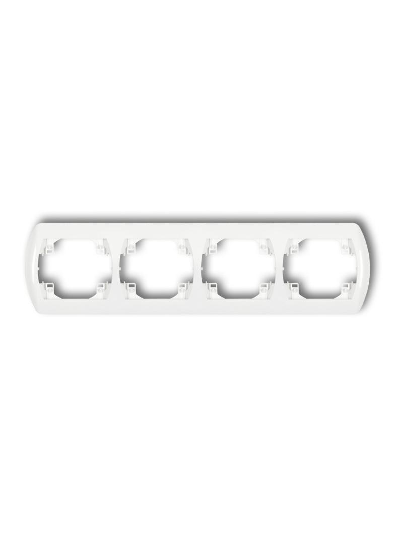 TREND Ramka pozioma poczwórna biała