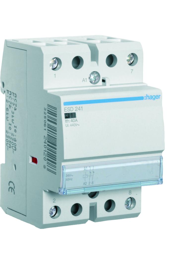 Stycznik modułowy 24V AC 2R 40A AC-7A B ESD241 HAGER