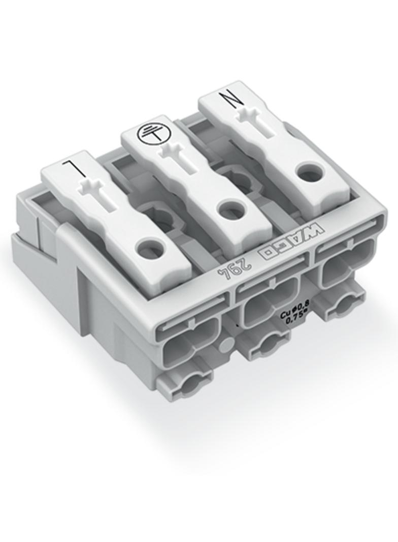 złączka zasilająca 3-biegunowa ze stopkami bez styku PE