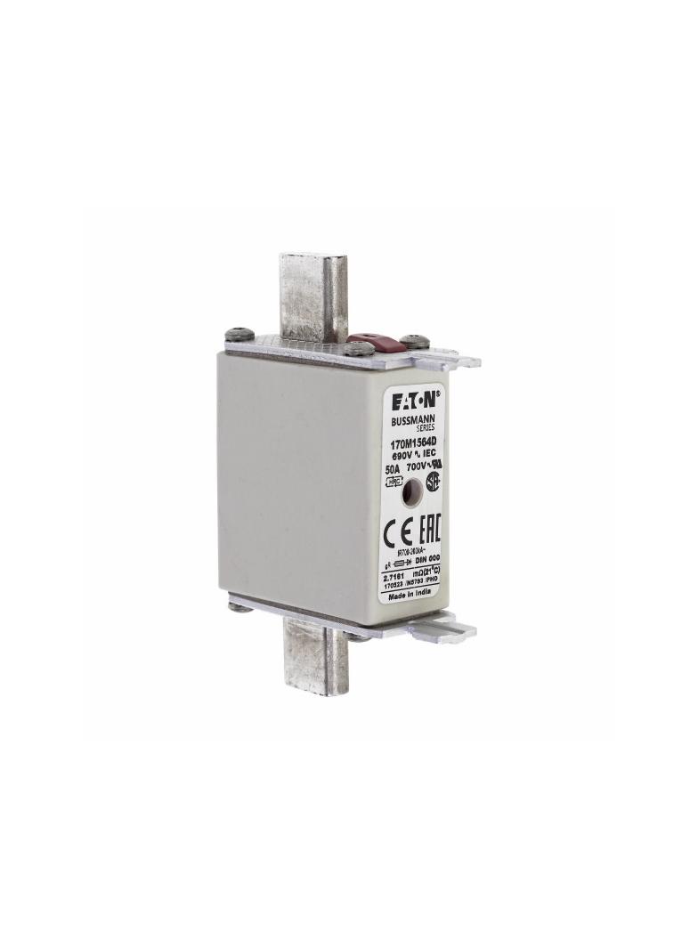 FUSE 50A 690V gR DIN 000 HSDNH Wkładka szybka 50A 690V gR DIN 000 podwójny wskaźnik 170M1564D EATON