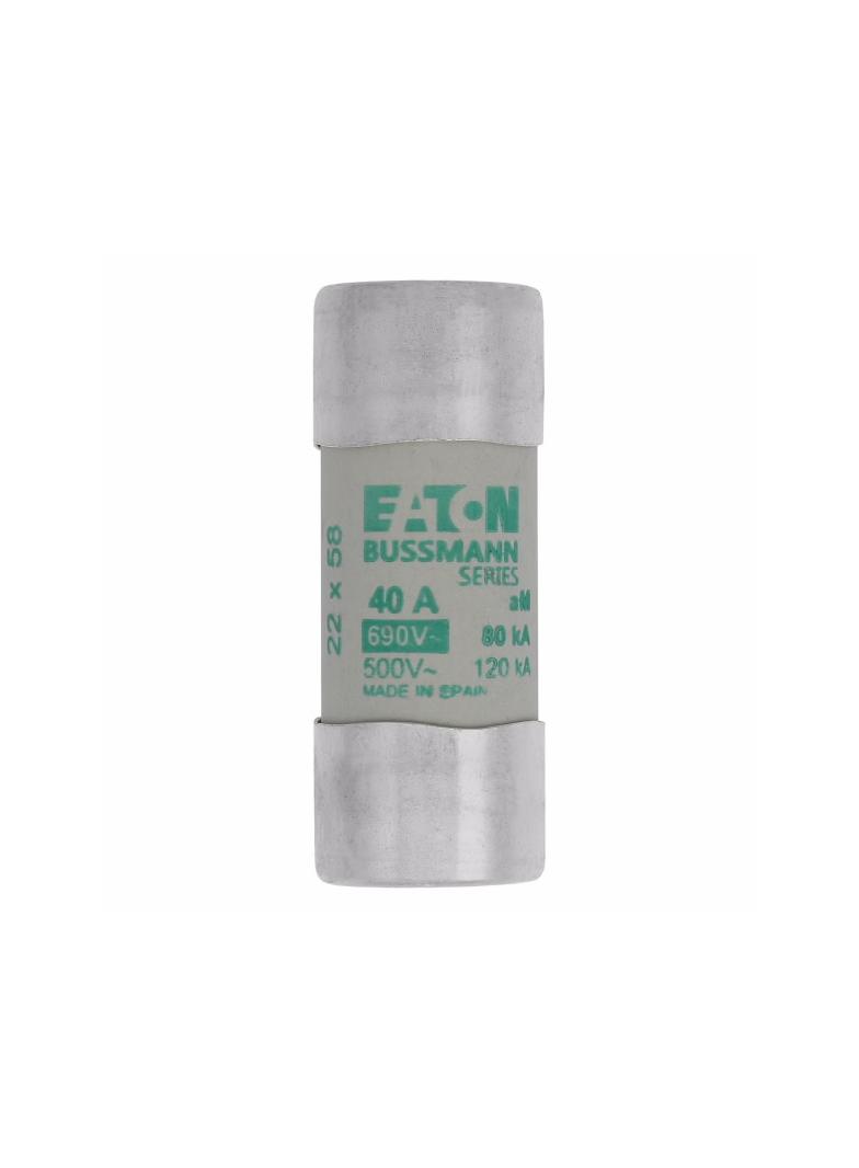 CYLINDRICAL FUSE 22 x 58 40A AM 690V AC Wkładka cylindryczna 22 x 58mm 40A AM 690V AC C22M40 EATON