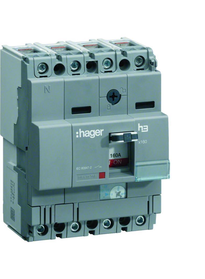 Wyłącznik mocy x160 4P 40kA 125A HNA126H HAGER