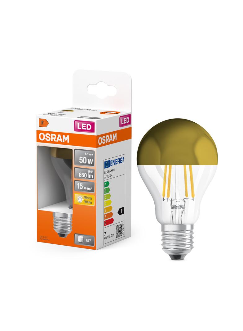 Lampa LED STAR CL A Filament szkło przezroczyste Mirror Gold 54 non-dim 7W 827 E27