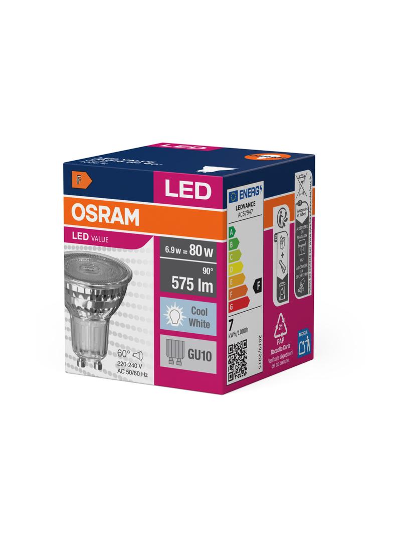 Żarówka LED VALUE PAR16 80 60 6,9W/840 GU10 575lm 4058075096783 LEDVANCE
