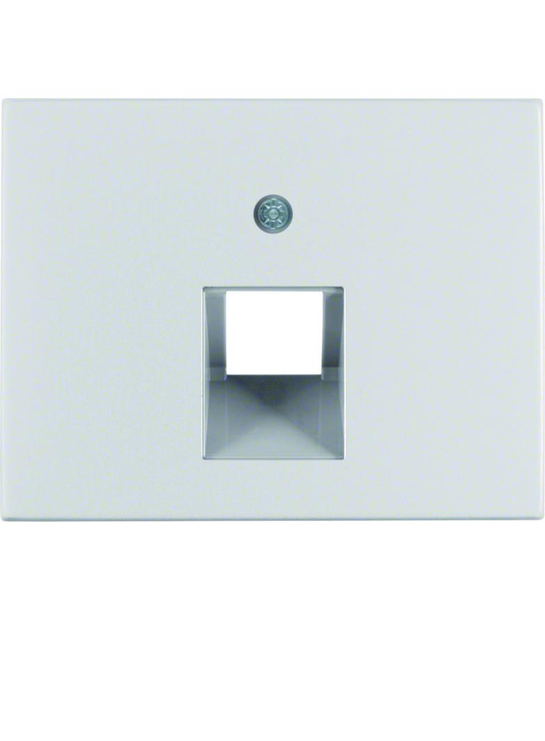 BERKER K.5 Płytka czołowa do gniazda przyłączeniowego UAE pojedyncza komp./tel. aluminium 14077003 HAGER
