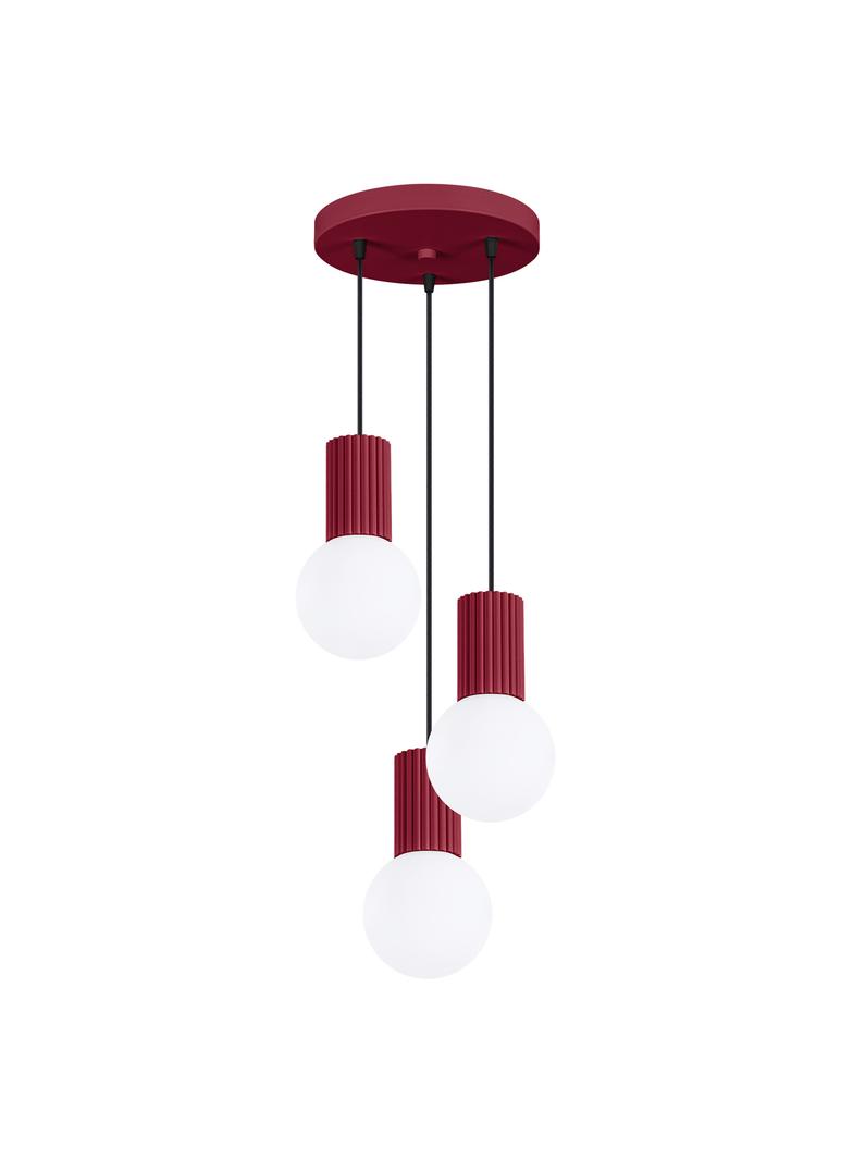 Lampa wisząca HALO 3P burgund