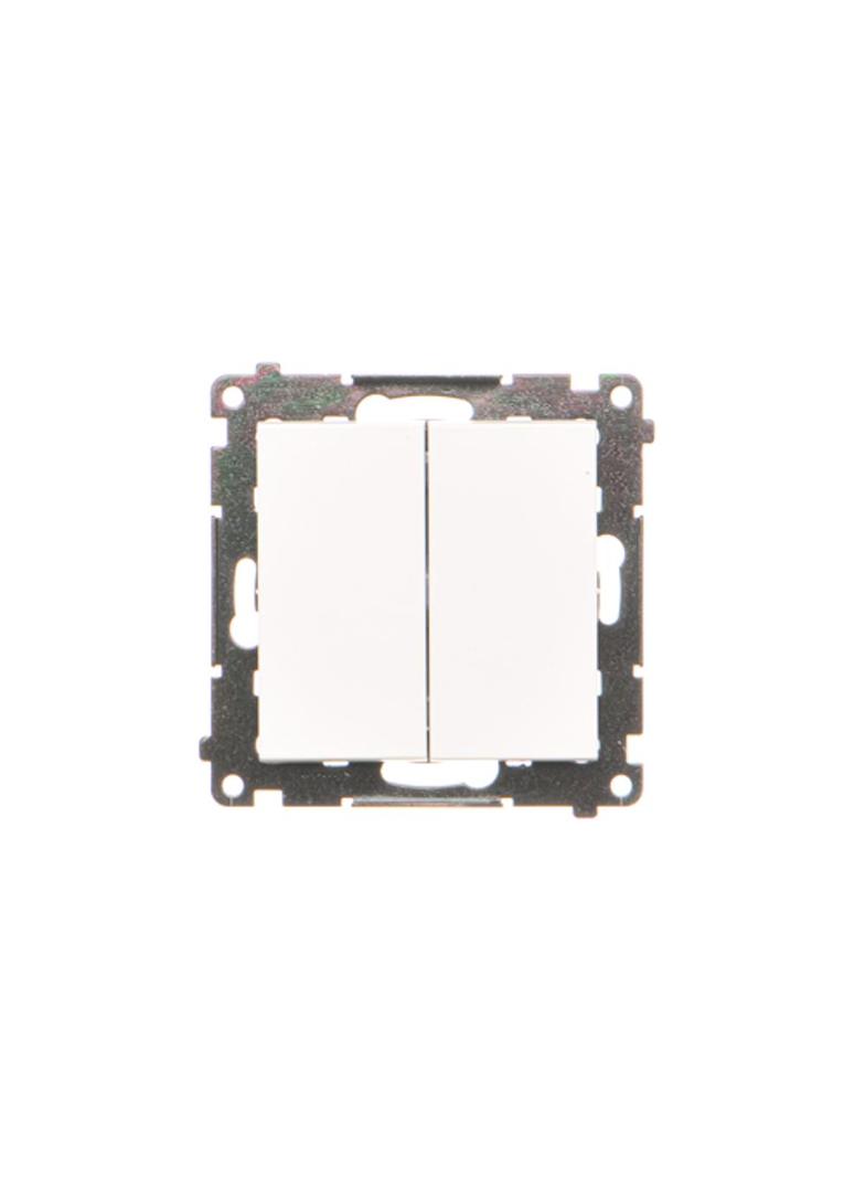 Simon 55 Przycisk zwierny poczwórny 10 AXm szybkozłączka Biały mat