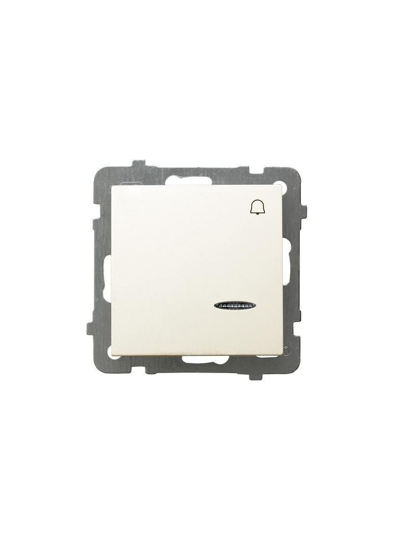 AS Łącznik zwierny  dzwonek  z podświetleniem pomarańczowym - kolor ecru