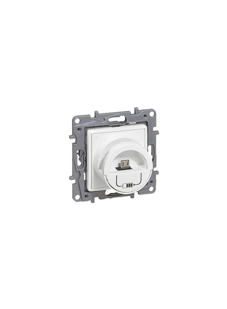 Niloe/Niloe Selection Stacja Ładująca Micro Usb 5V + Usb 5V 2400 Ma Biała 764596 LEGRAND
