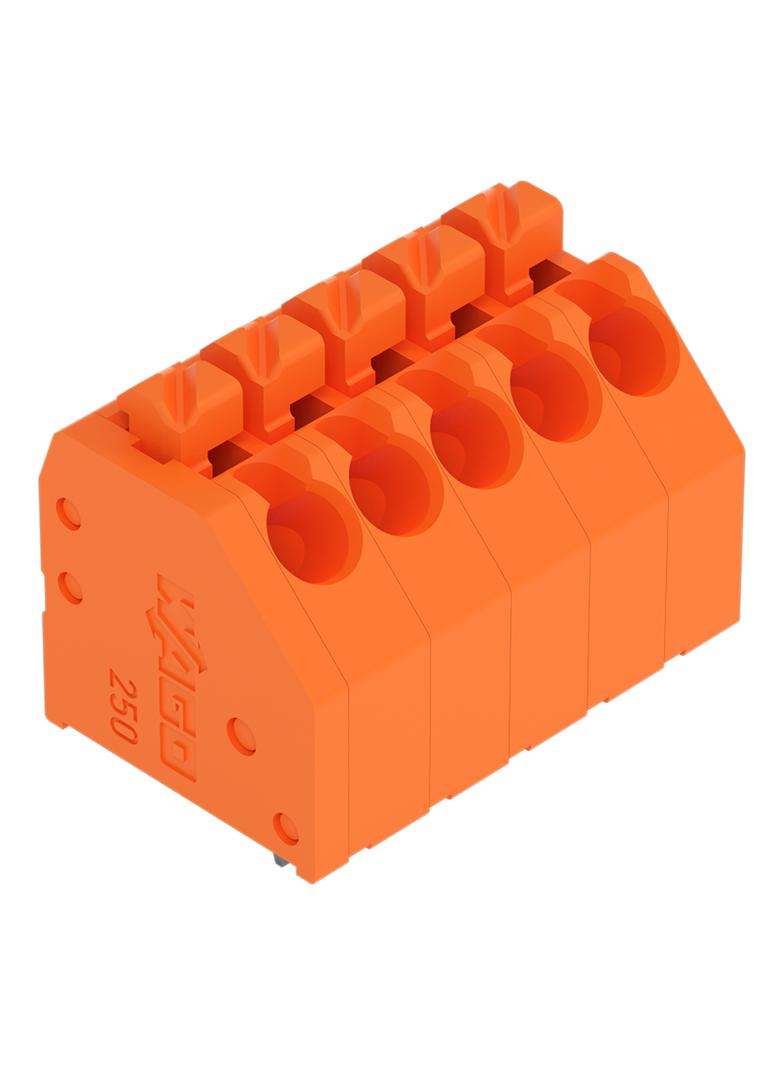 listwa zaciskowa do pł. drukowanych 5-bieg. pomarańczowa raster 3,5 mm /60szt./ WAGO