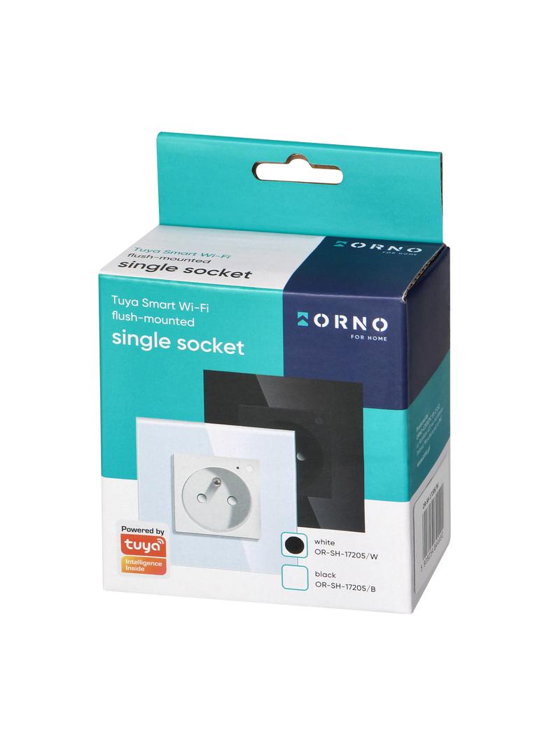Gniazdo podtynkowe pojedyncze Tuya Smart Wi-Fi białe OR-SH-17205/W ORNO