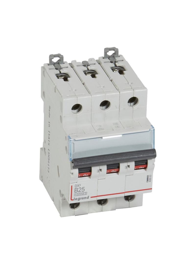 WYŁĄCZNIK NADPRĄDOWY S 313 3P B 25A 10000A SERII DX3, Legrand