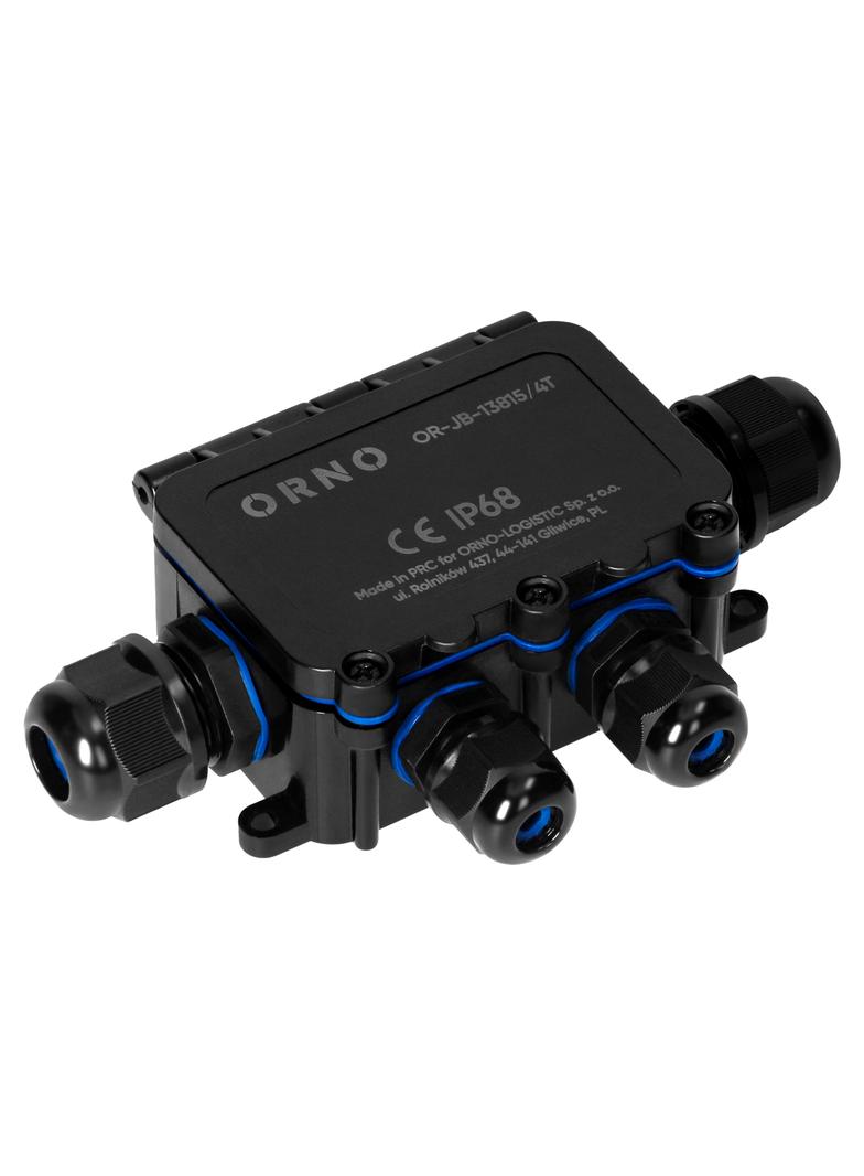 Puszka natynkowy HD IP68, 0,5-6,0mm2 ,2 dławnice M20, 2 dławnice M16, układ T OR-JB-13815/4T ORNO