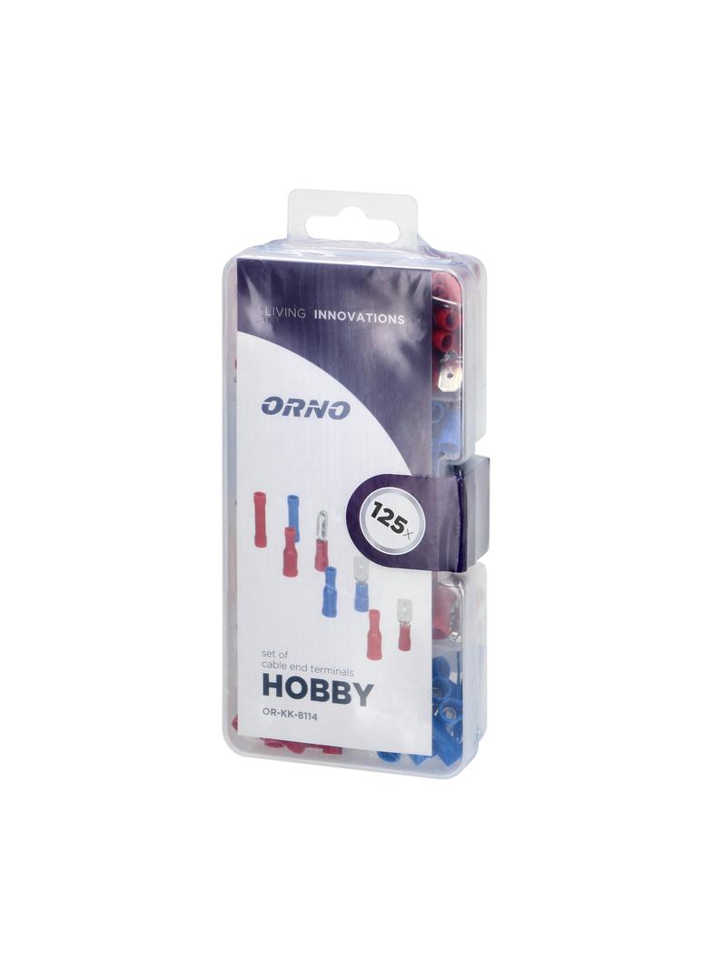Zestaw końcówek kablowych HOBBY, konektory 125szt OR-KK-8114 ORNO