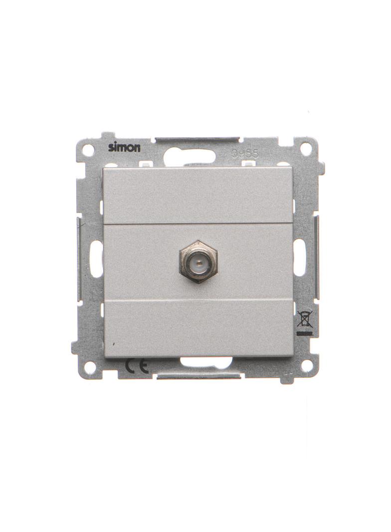 Simon 55 Gniazdo antenowe typu /F/ pojedyncze Do instalacji indywidualnych Aluminium mat TASF1.01/143 KONTAKT