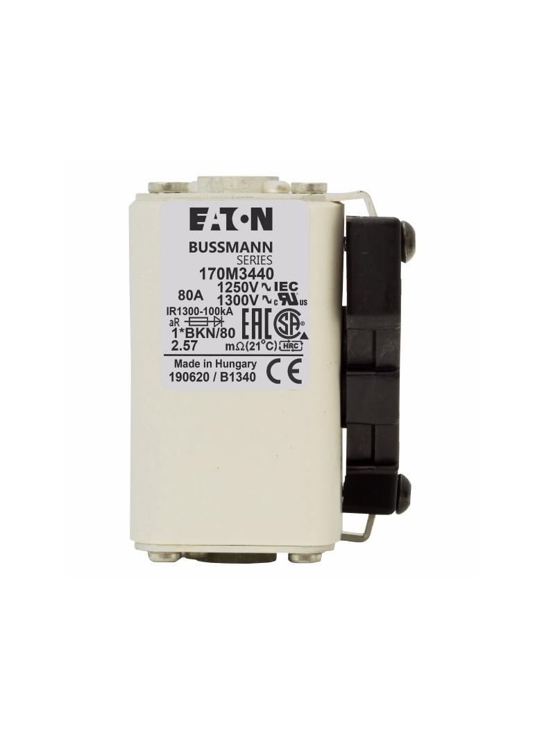 FUSE 80A 1250V 1*BKN/80 AR CU Wkładka szybka 80A AC 1250V rozmiar 1 45x59x81 mm aR, 170M3440 EATON