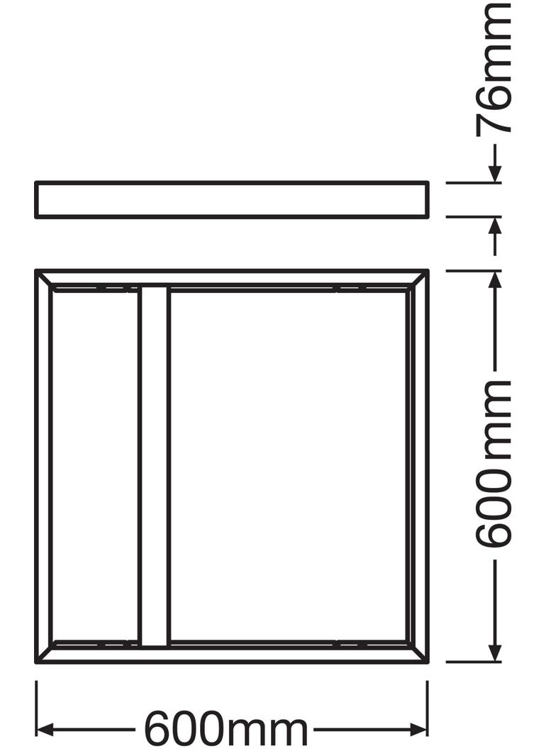 Ramka o wysokości 75mm do montażu powierzchniowego PANEL 600 SURFACE MOUNT KIT H75