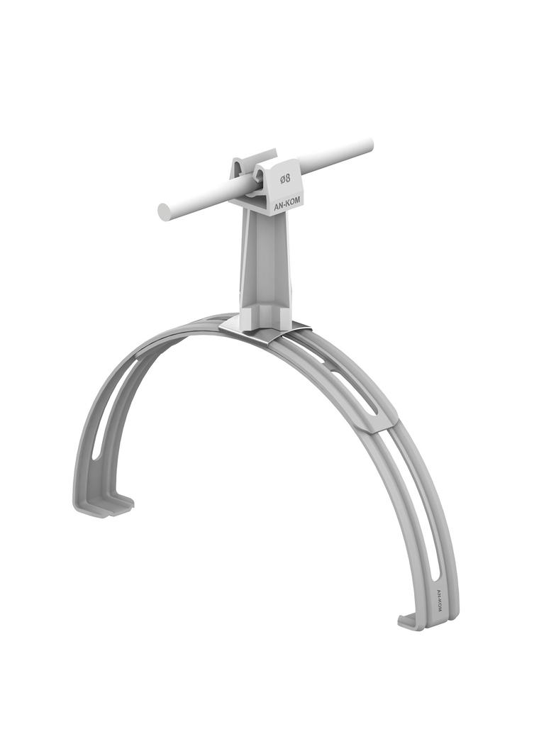 AN-14P/OG/S-N Uchwyt gąsior.rozsuw.Z-zatrz. H=7cm /OG/ szary