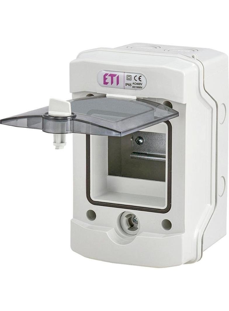 Rozdzielnica natynkowa 1x4 IP65 drzwi transparentne ECH-4G 001101060 ETI