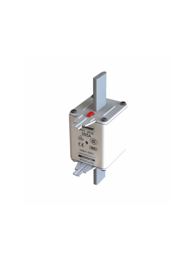 NH FUSE 355A 500V GG/GL SIZE 03 Wkładka NH03 355A 500V GL/GG podwójny wskaźnik 355NHG03B EATON
