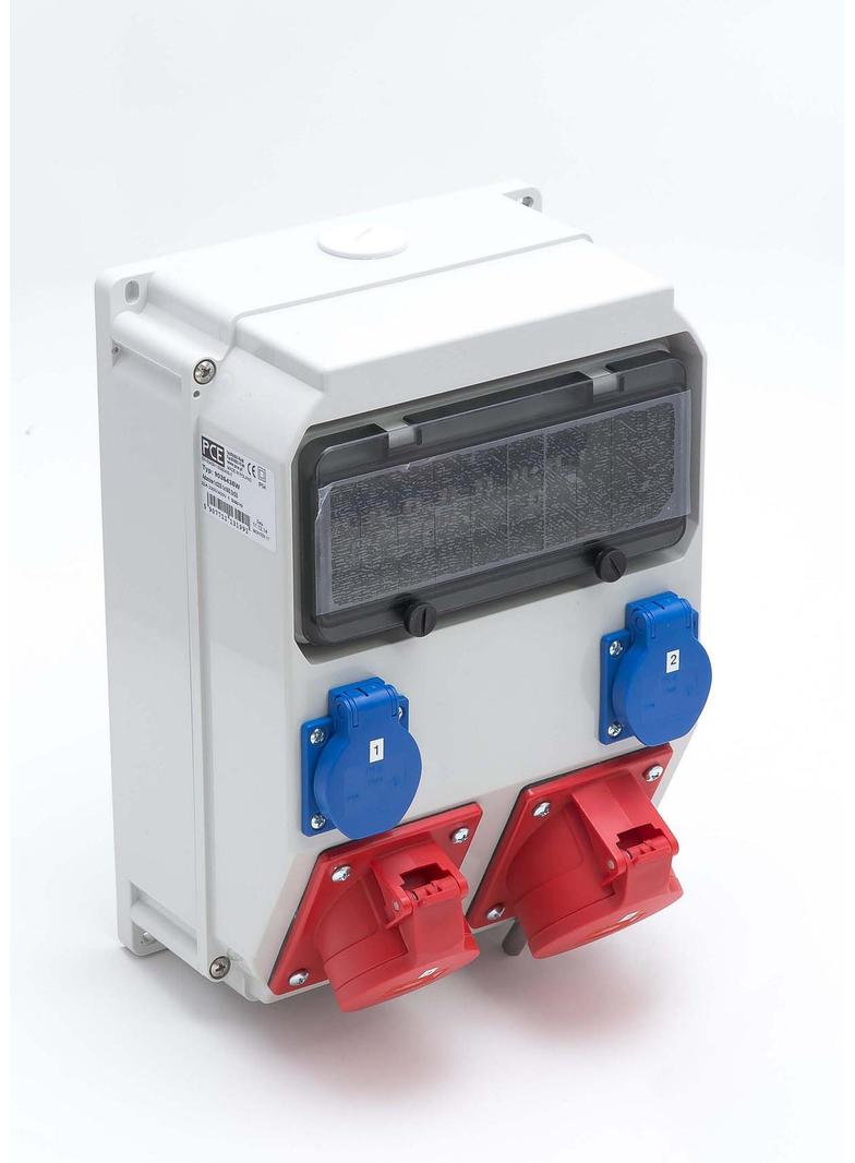 ROZDZIELNICA STACJONARNA Z TWORZYWA TYPU „ADAMOW” 10M Wejście M32 - wyjście 32/5xB32 16/5xB16 2xGSx2