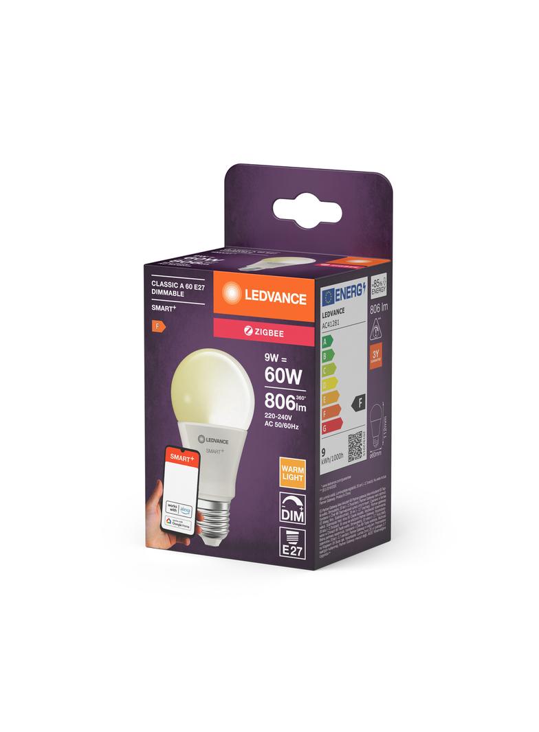 Lampa LED SMART+ ZB CL A Frosted DIM 60 yes 9W/ E27