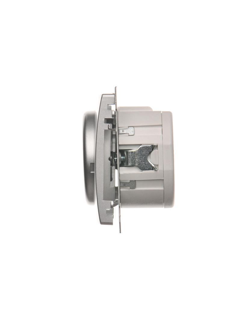 Simon Basic Regulator 1–10 V . Do załączania i regulacji źrodeł światła z zasilaczami sterowanymi 1–10 V srebrny mat BMS9V.01/43 KONTAKT