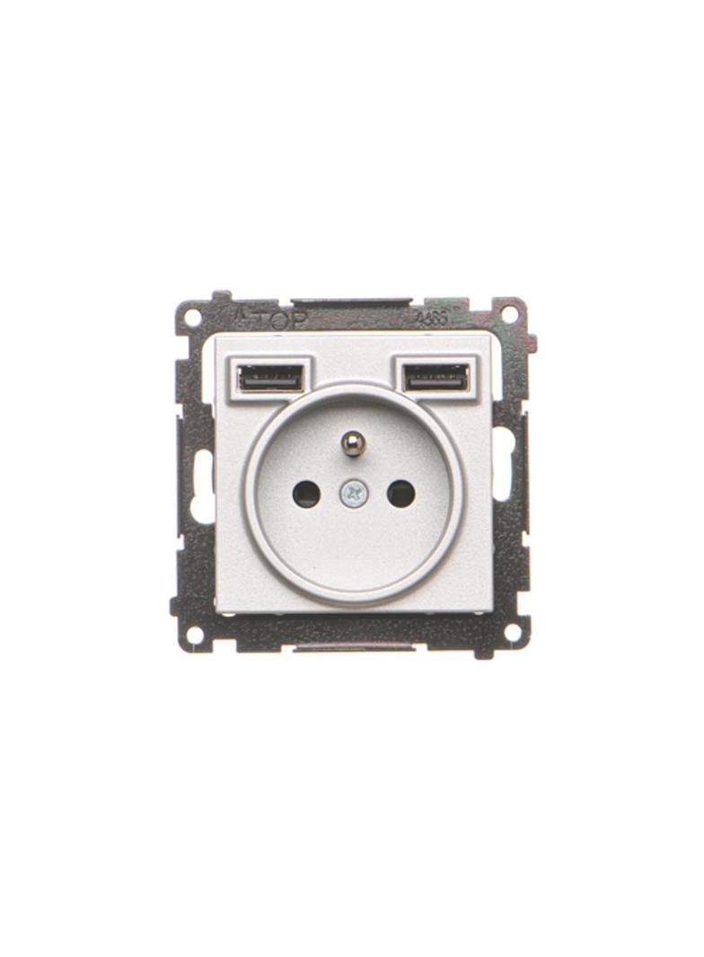 Simon 55 WMDW-001112-143 Gniazdo z zintegrowaną ładowarką 2xUSB A (modu