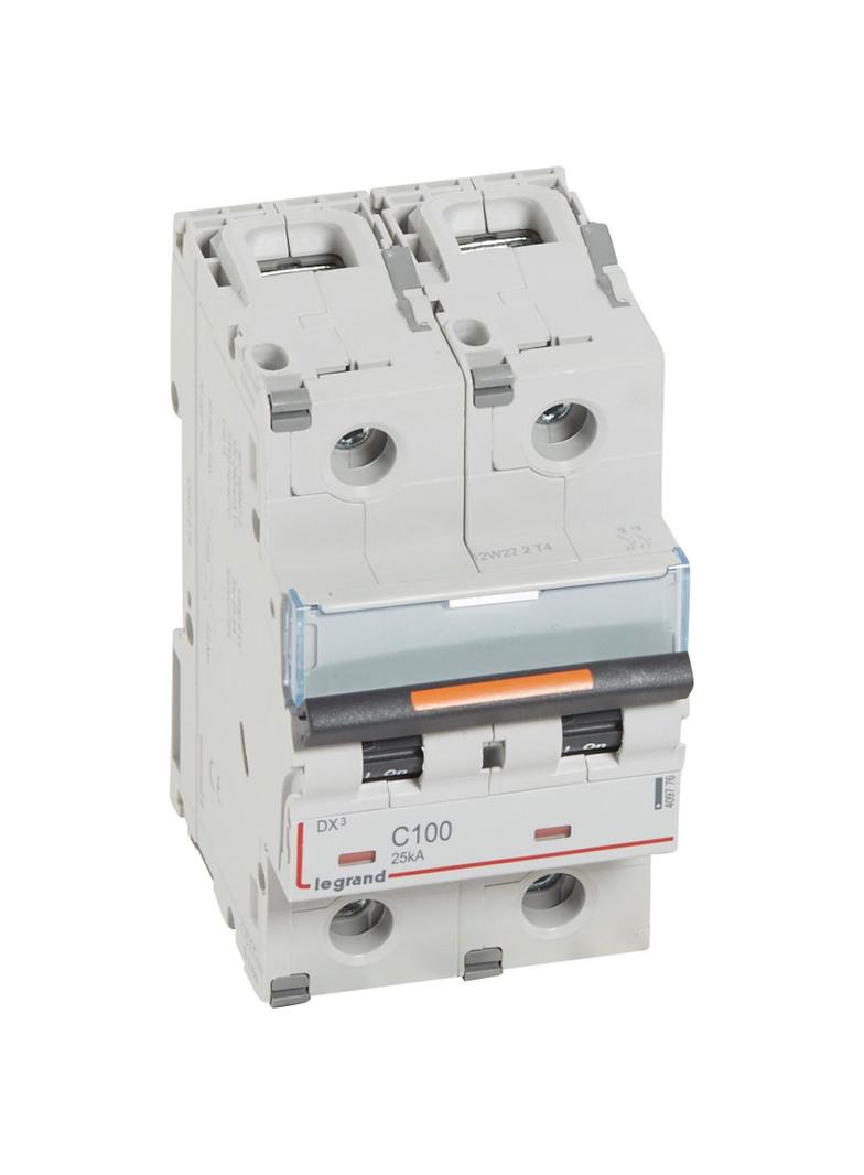 Wyłącznik Nadprądowy S322 C100 2P 100A 25Ka DX3 409776 LEGRAND