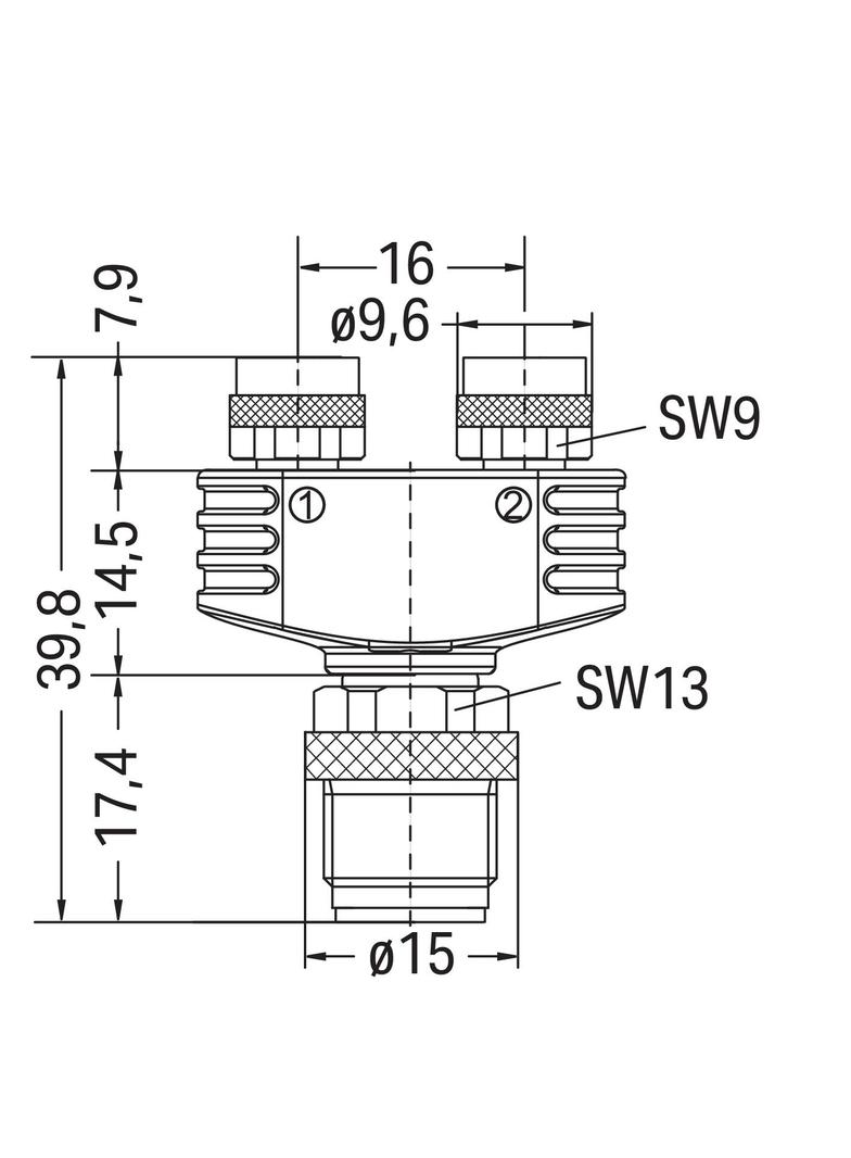 rozgałęźnik M8/M12 WAGO