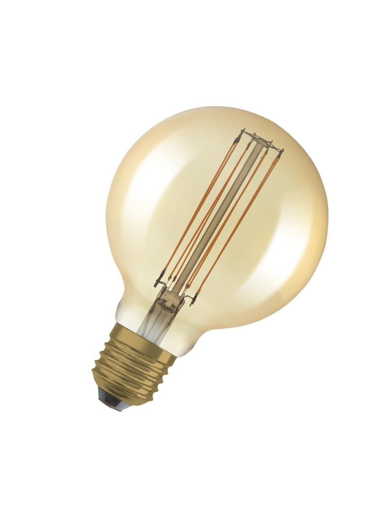 Lampa LED Vintage 1906 GOLD 95 dim 8,8W/822 szkło przezroczyste E27