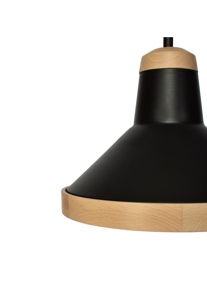MILAGRO Lampa sufitowa SALMA BLACK / WOOD 2xE27