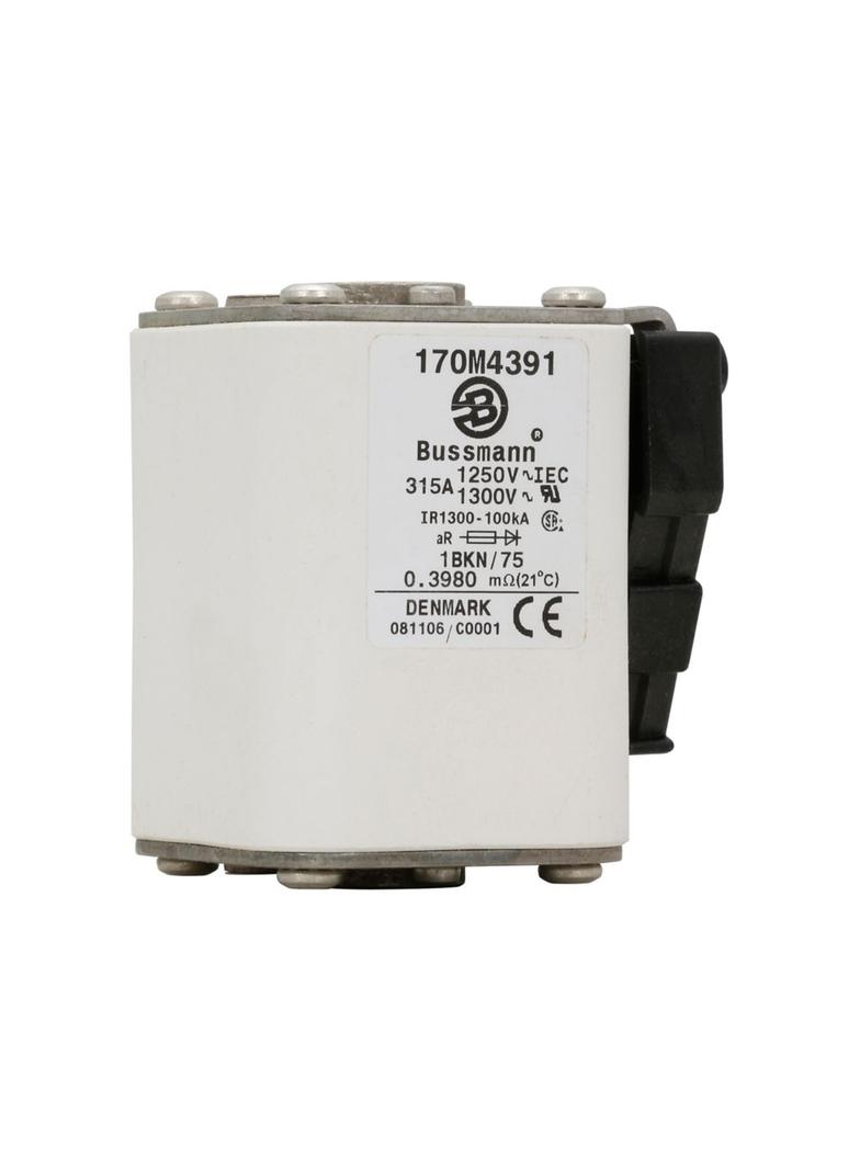 FUSE 315A 1250V 1BKN/75 AR CU Wkładka szybka 315A AC 1250V rozmiar 1 53x69x74 mm aR IEC UL 170M4391