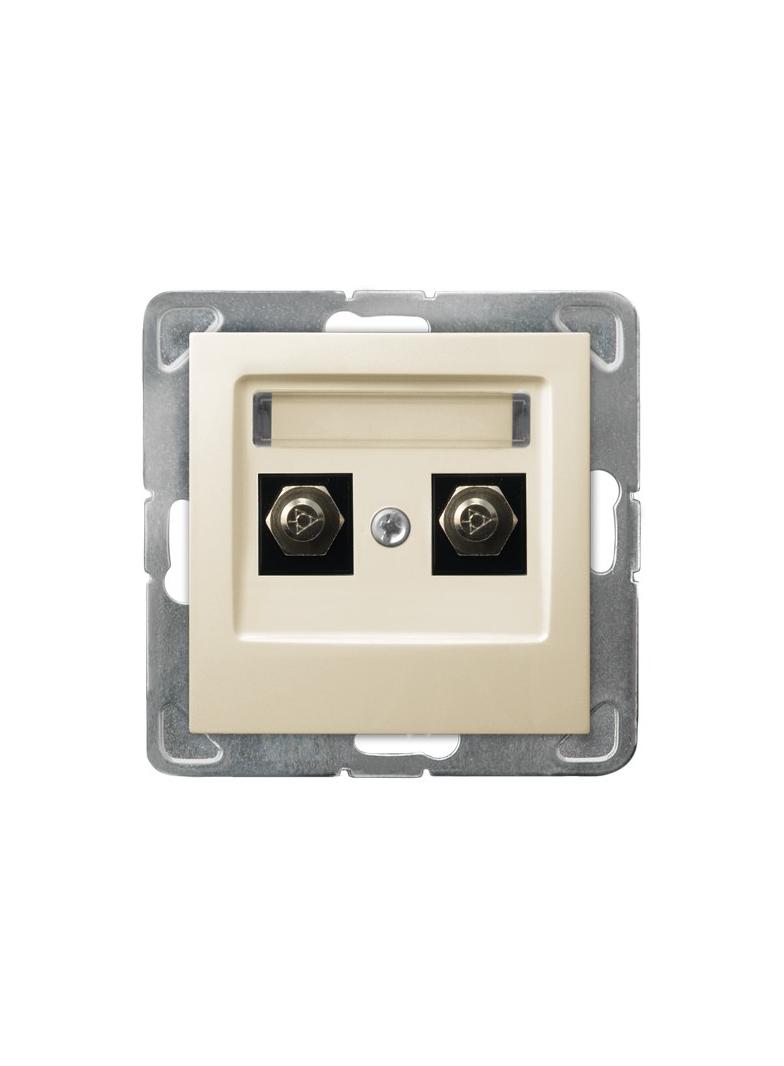 IMPRESJA Gniazdo ekwipotencjalne podwójne - kolor ecru