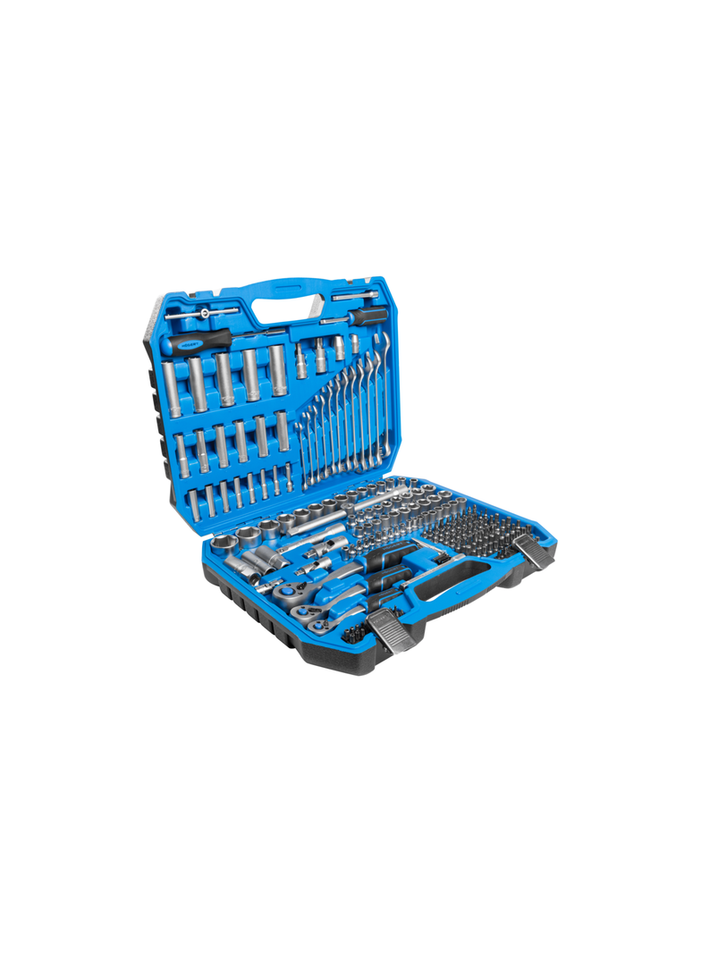 Zestaw narzędzi klucze 222 szt. CrV, 1/4' 3/8' 1/2' HOEGERT HT1R444 GTV Poland