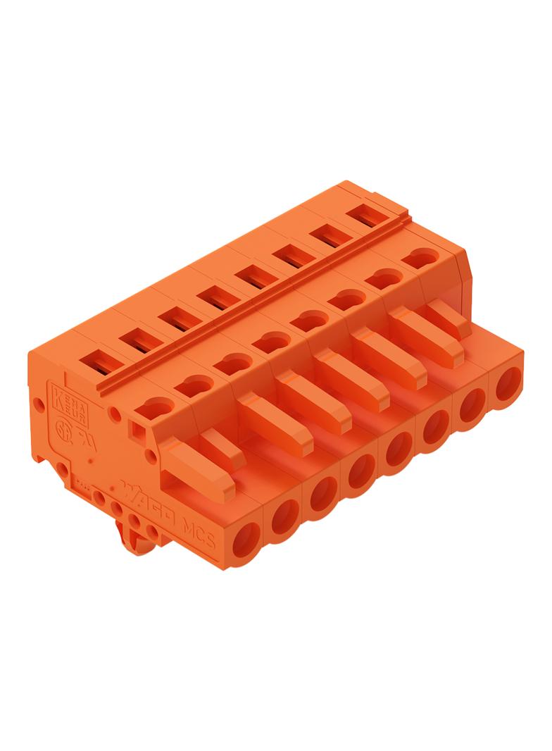MCS-MIDI Classic gniazdo 8-bieg. pomarańczowe raster 5,08 mm