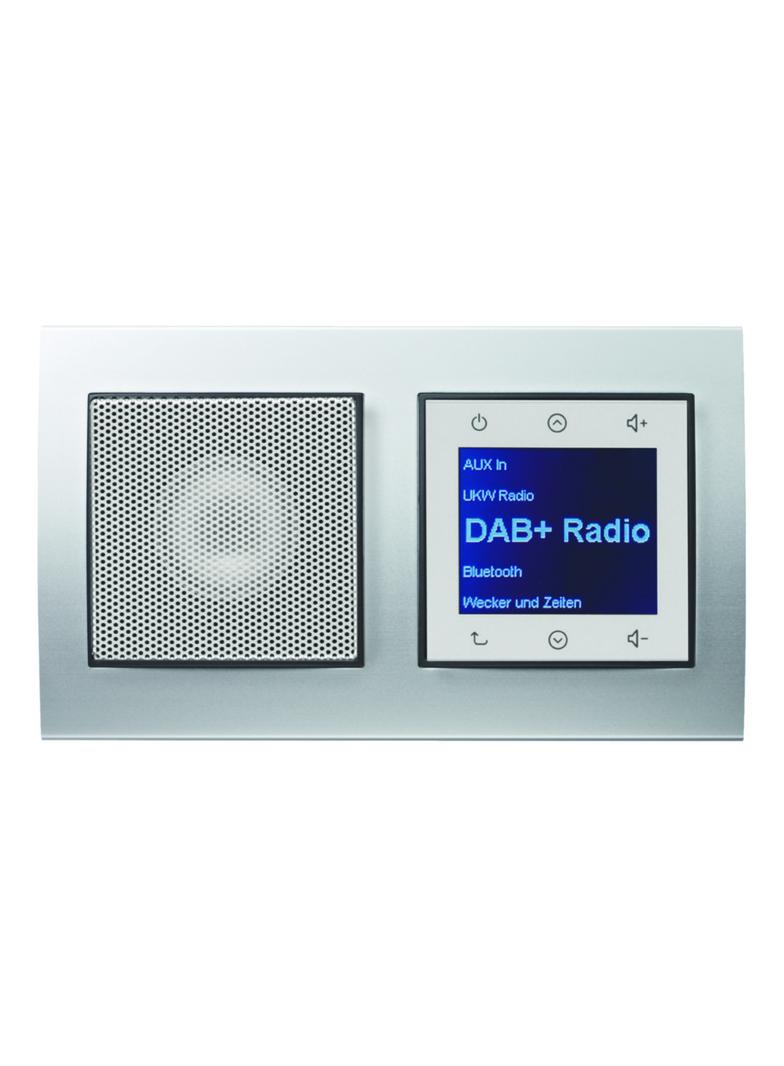 Berker B.Kwadrat/B.3/B.7 B.x Radio Touch podtynkowe DAB+ Bluetooth biały połysk 30848989 HAGER